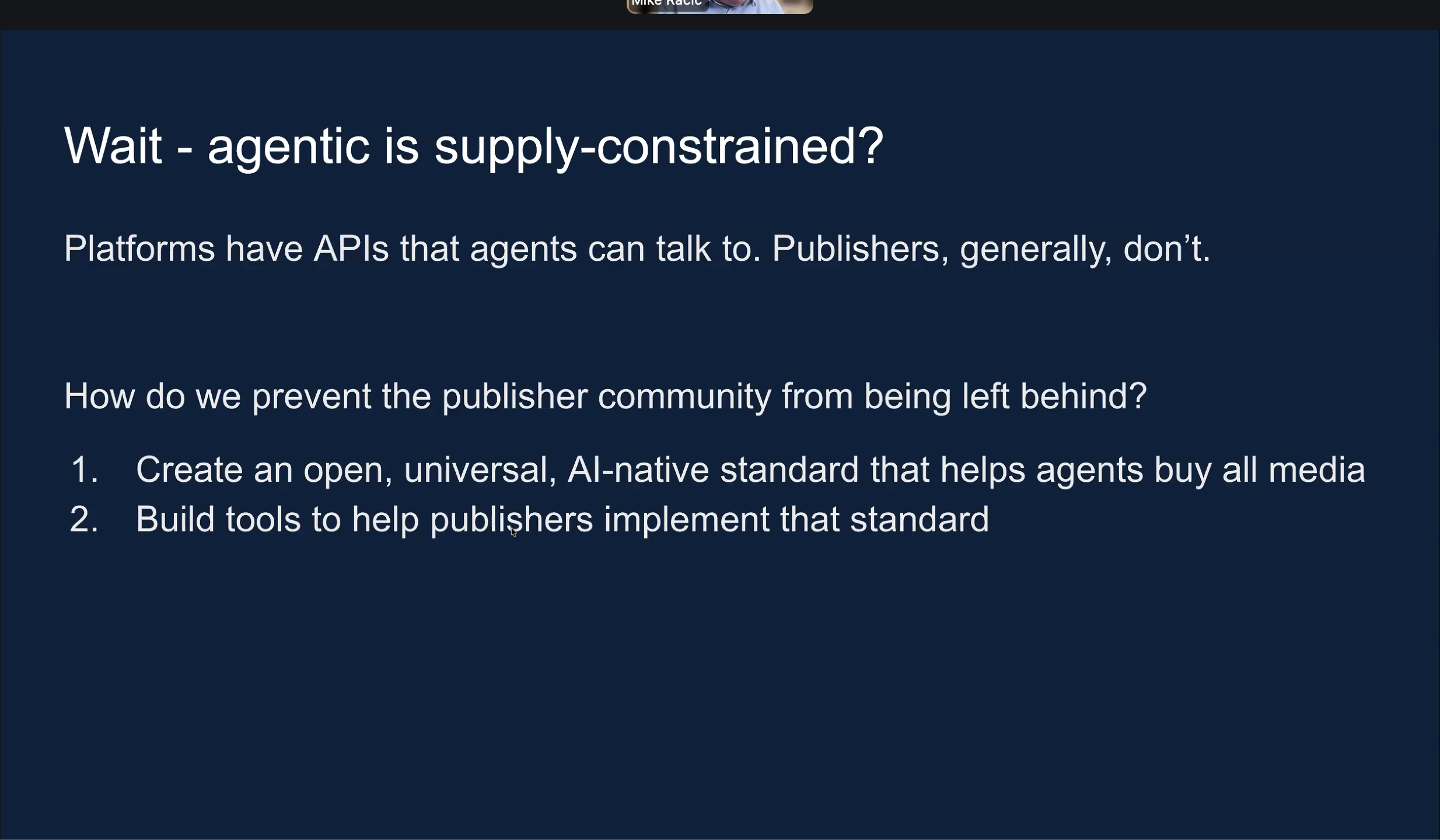 Platforms have APIs, Publishers don't